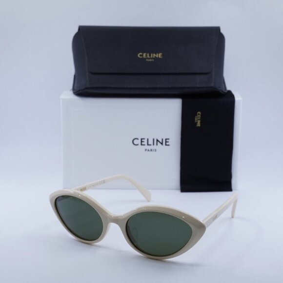 celine sunglasses CL40264U 25N Shiny Ivory / Khaki - Picture 3 of 5